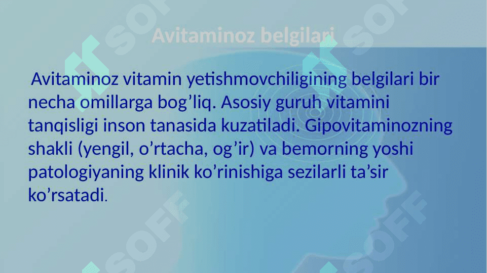 Avitaminoz (gipovitaminoz) 7