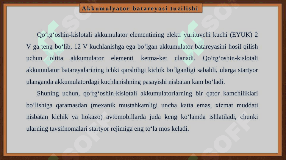Avtomobil akkumulyator batareyasining tuzilishi 4