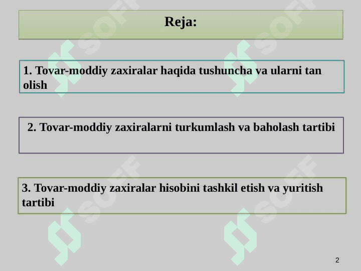 BYUDJET TASHKILOTLARIDA TOVAR MODDIY ZAHIRALAR HISOBI 2