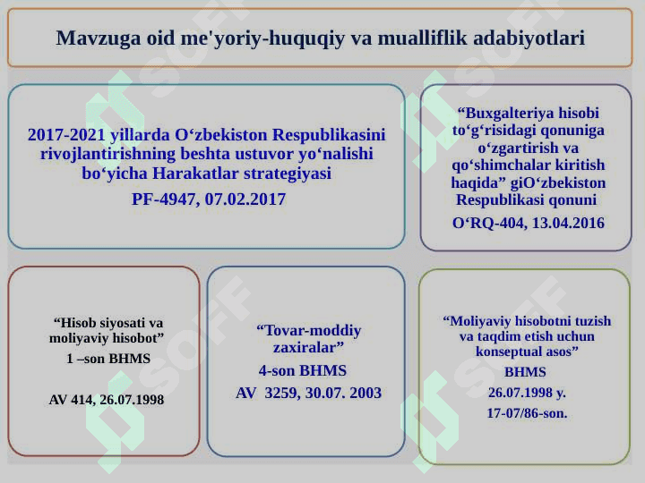 BYUDJET TASHKILOTLARIDA TOVAR MODDIY ZAHIRALAR HISOBI 3