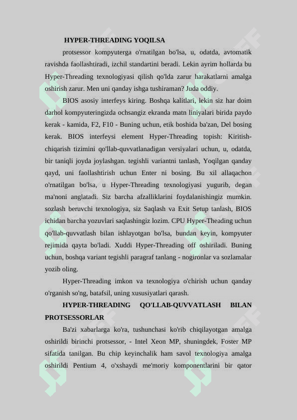 Hyper-threading texnologiyasi 3