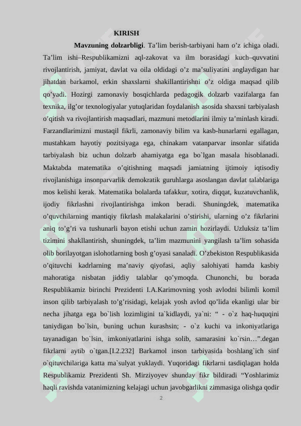 BOSHLANGʻICH SINF OʻQUVCHILARIGA MIQDORLARNI OʻRGATISH 2