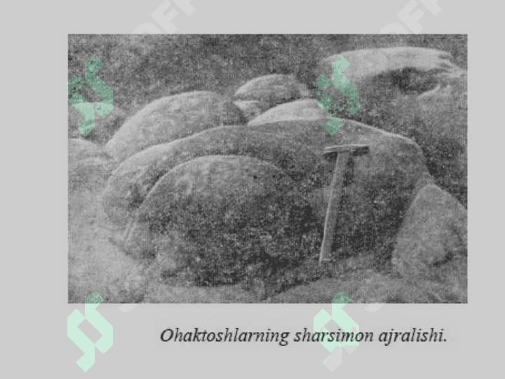 Cho’kindi tog’ jinslarni strukturasi va teksturasi 7