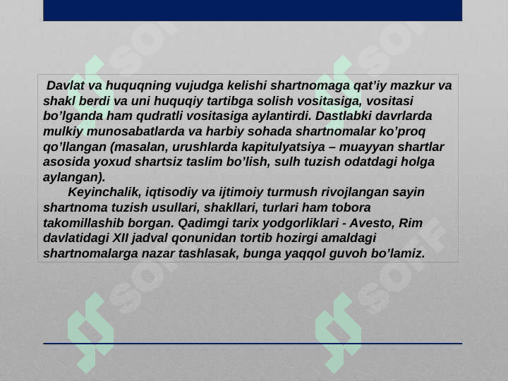 RIM HUQUQIDA   ShARTNOMALAR 4