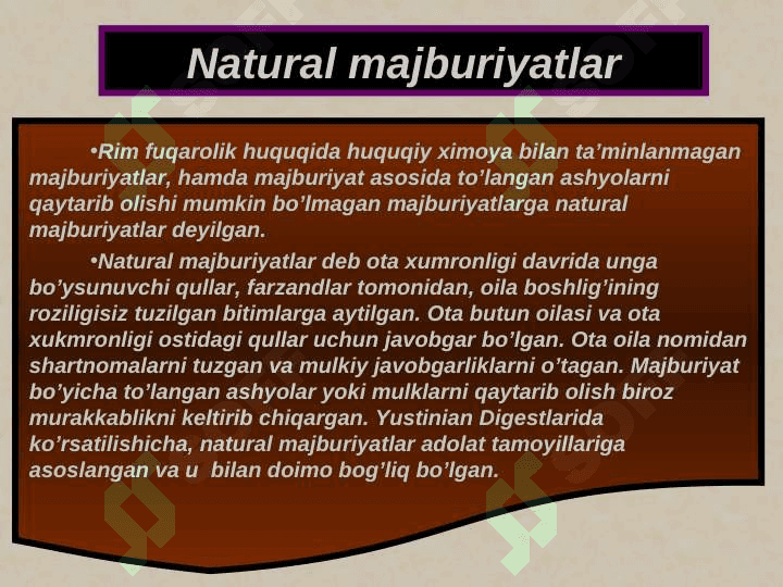Rim huquqida  majburiyat instituti. 7