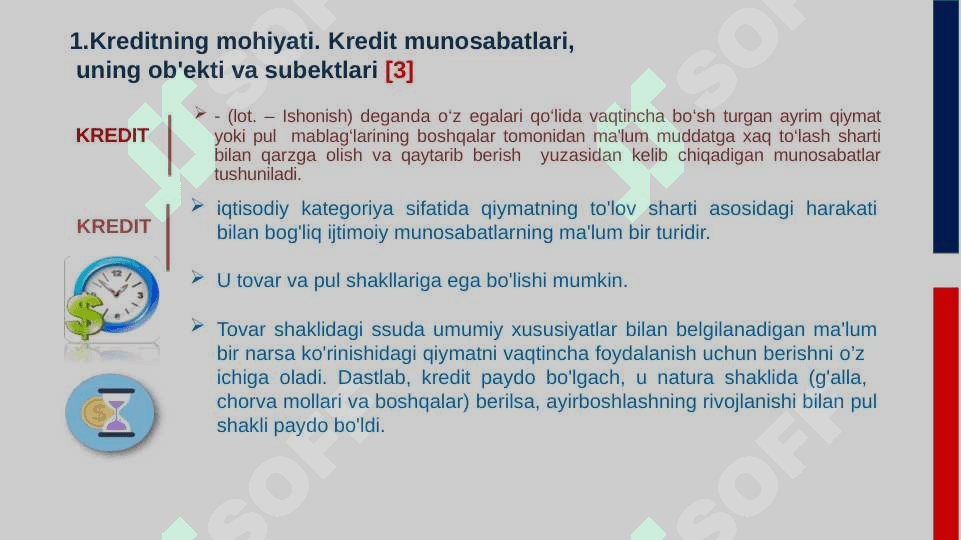 Kreditning mohiyati. Kredit munosabatlari,uning ob'ekti va subektlari 2