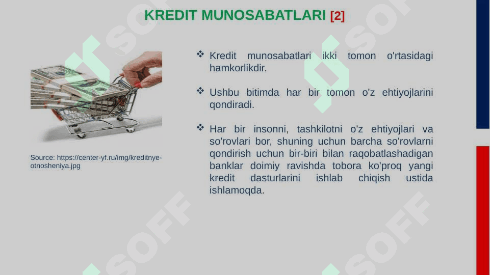 Kreditning mohiyati. Kredit munosabatlari,uning ob'ekti va subektlari 4