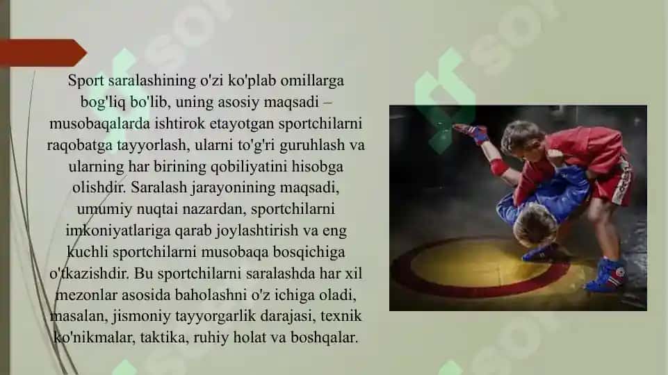 Sportsaralashning tashkiliy-uslubiy asoslari 4