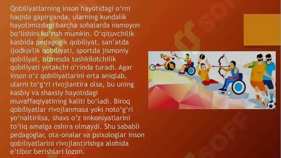 Insonning qobiliyatlarini rivojlantirish va diagnostikasi 4