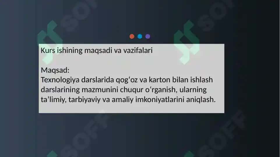 Qogʻoz va karton darslarining mazmuni 4