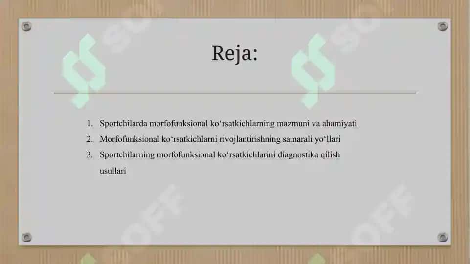 Sportchilarning morfo-funksional ko‘rsatkichlarini rivojlantirish va diagnostikasi 2