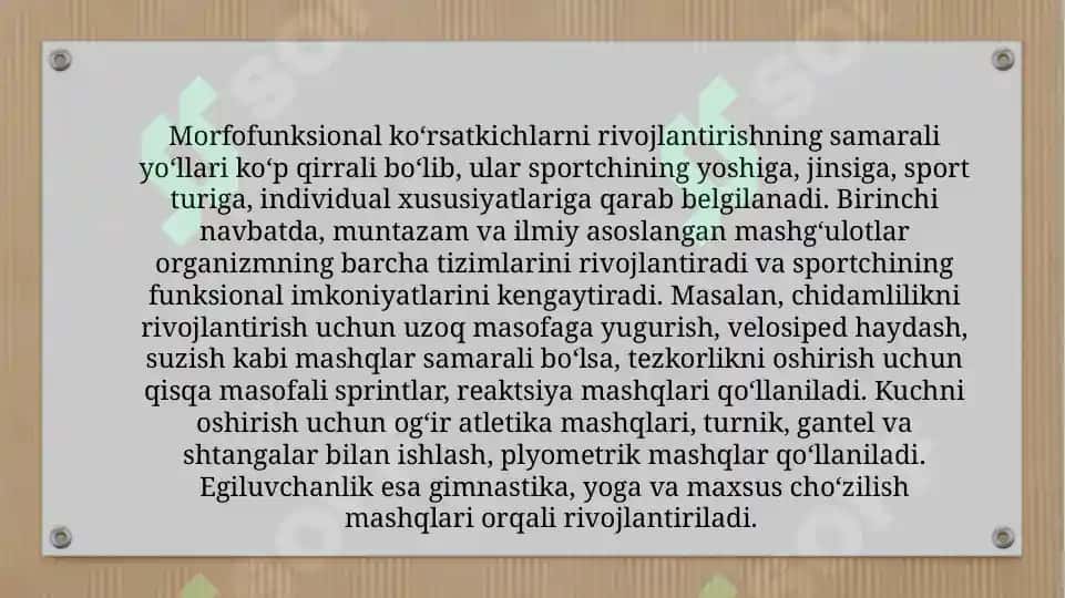 Sportchilarning morfo-funksional ko‘rsatkichlarini rivojlantirish va diagnostikasi 4