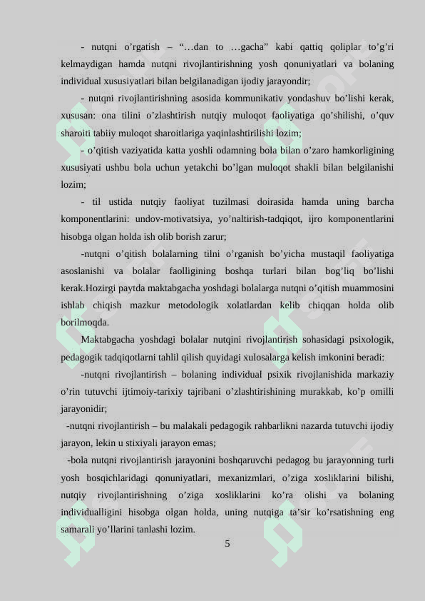 Badiiy asarlarni janriy xususiyatlariga ko’ra o’rganish 5