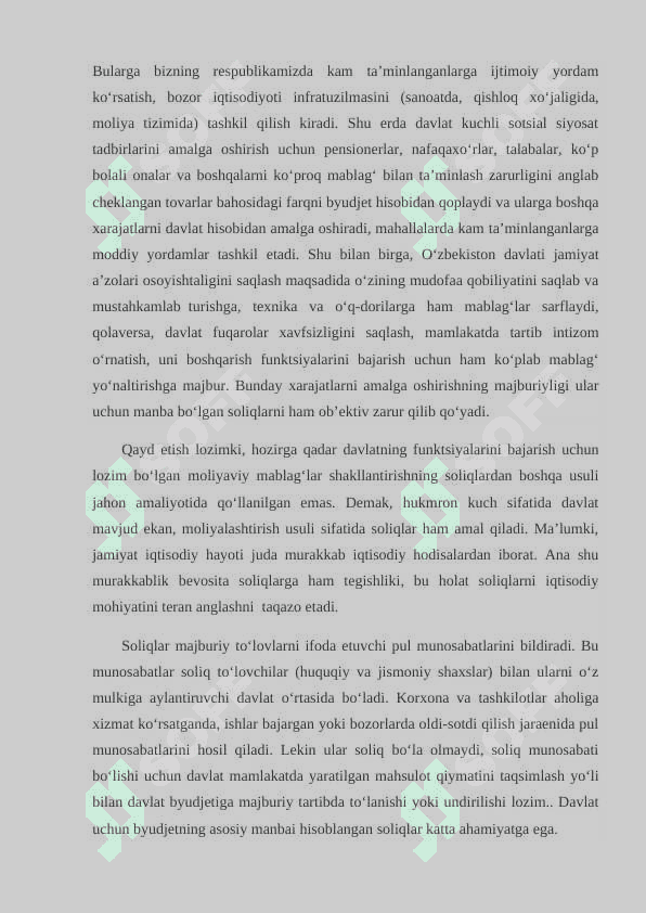 AKSIZ SOLIGINI UNDIRISH SABABLARI VA UNI SOLIQLAR TIZIMIDA TUTGAN O’RNI. 5
