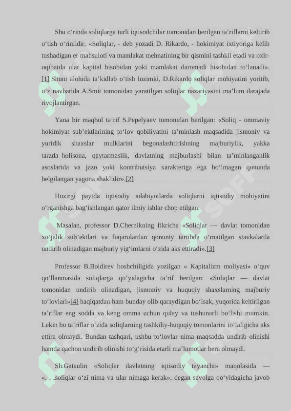 AKSIZ SOLIGINI UNDIRISH SABABLARI VA UNI SOLIQLAR TIZIMIDA TUTGAN O’RNI. 8