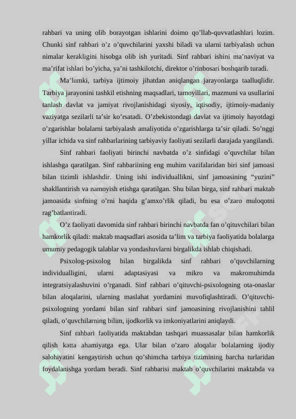Sinf rahbarlarining tarbiyaviy faoliyati samaradorligini oshirish usullari 3
