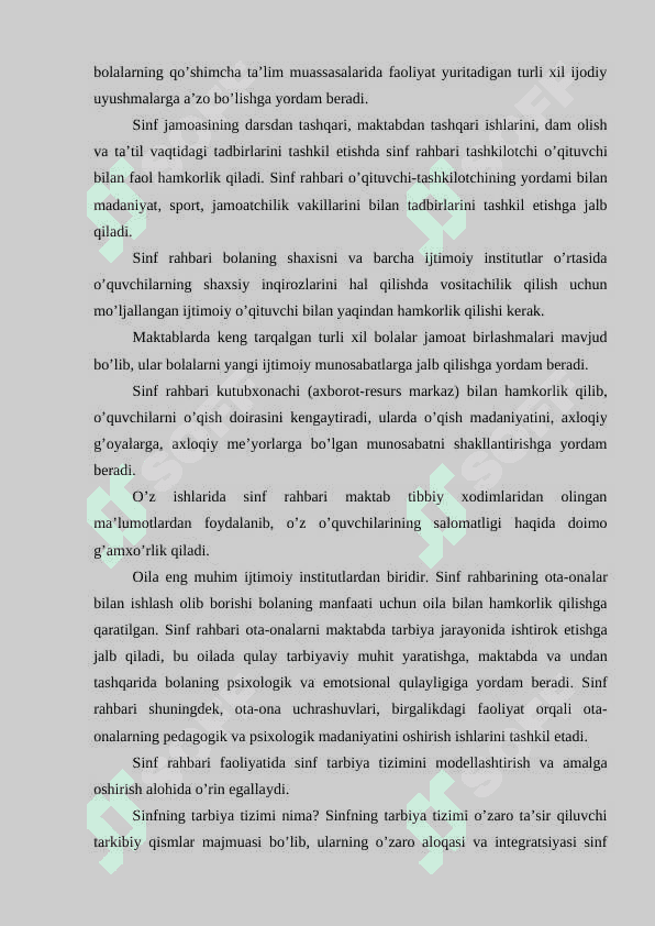 Sinf rahbarlarining tarbiyaviy faoliyati samaradorligini oshirish usullari 4