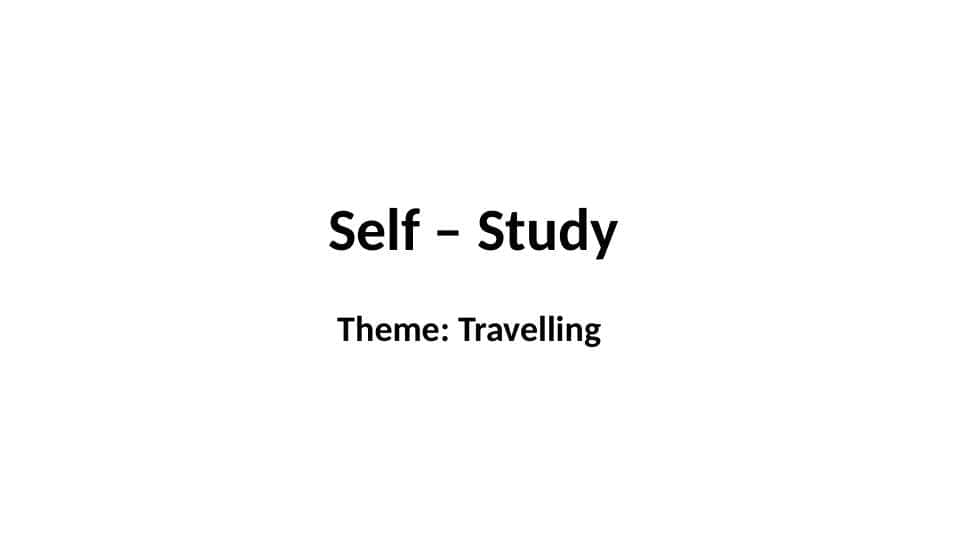 Travelling
