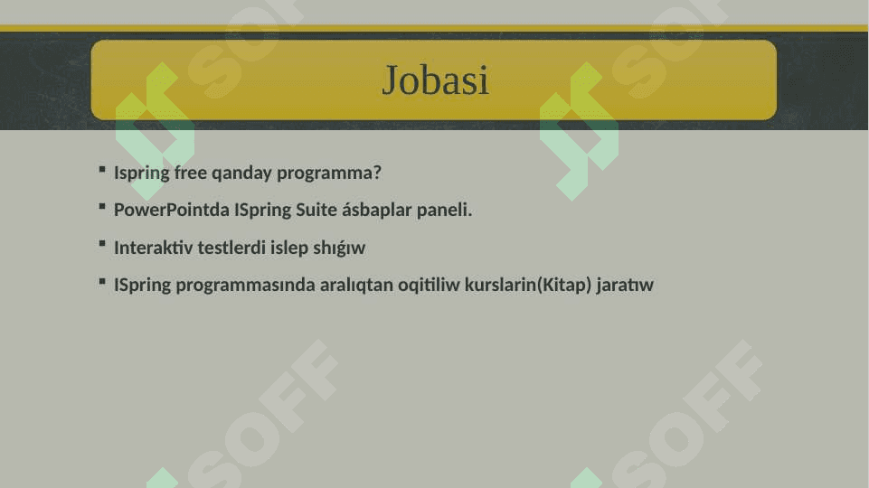 ISpring programmasinda elektron kitap jaratiw 2
