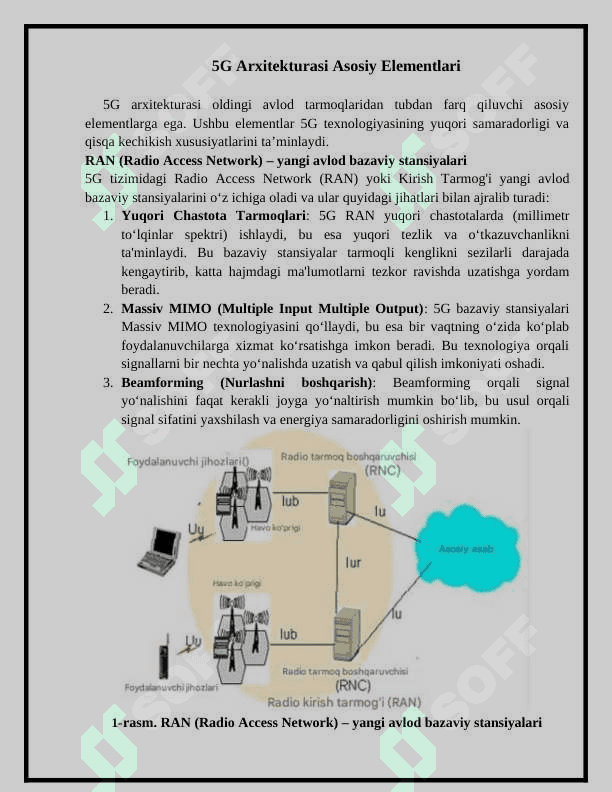 5G TARMOQ ARXITEKTURASI 4