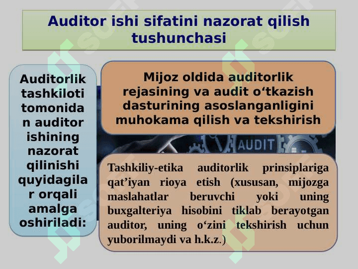 Auditorlik tekshiruvlari ish sifatini nazorat qilish yo’llari 7