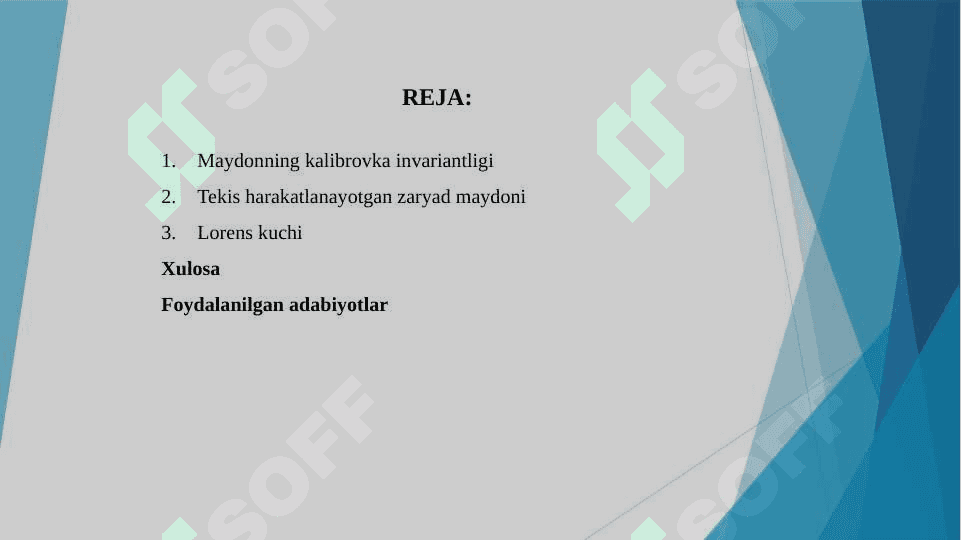 Tekis harakatlanayotgan zaryadning maydoni 2