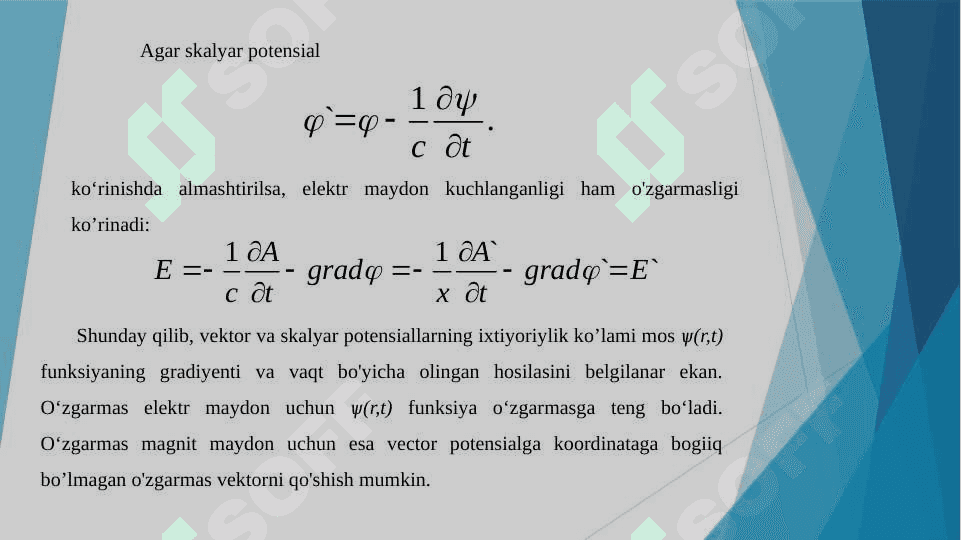 Tekis harakatlanayotgan zaryadning maydoni 5