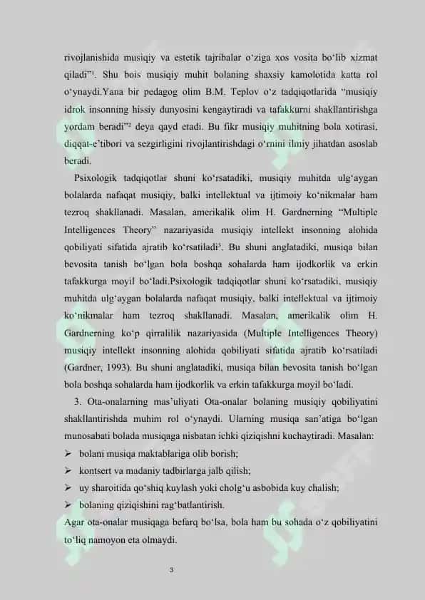Oilada musiqiy qobiliyatni shakllantirish 3