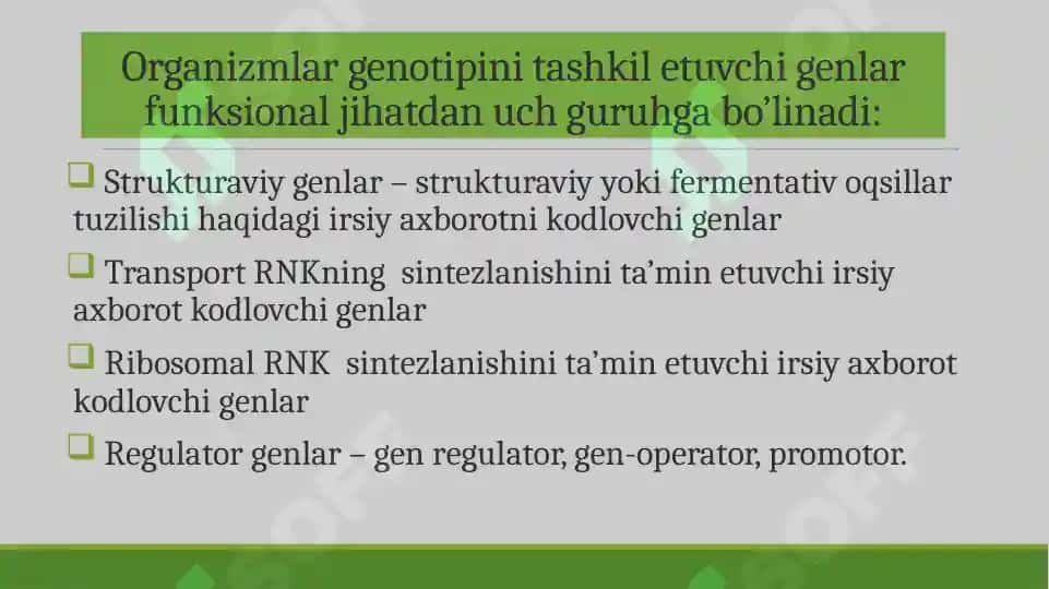 Gen konsepsiyasi haqida tushuncha 8