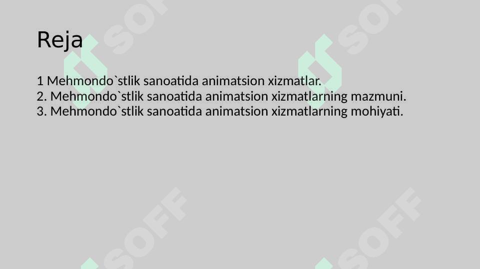 Mehmondo`stlik sanoatida animatsion xizmatlarahamiyati 2