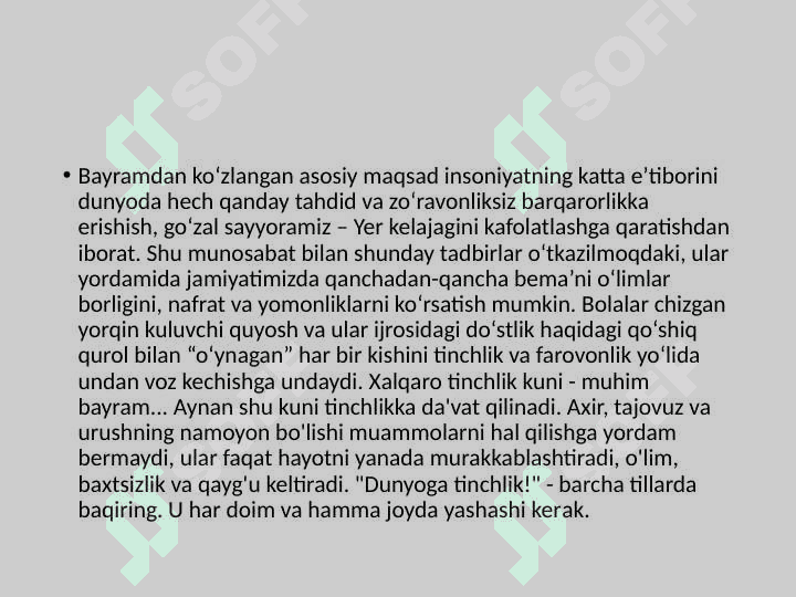 Xalqaro bayramlar. 6
