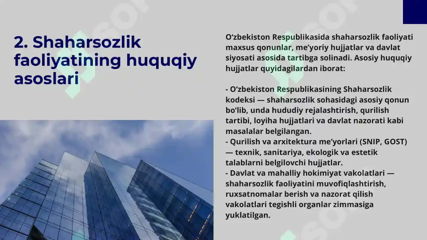 Shaharsozlikning Huquqiy Meyoriy Asoslari 4