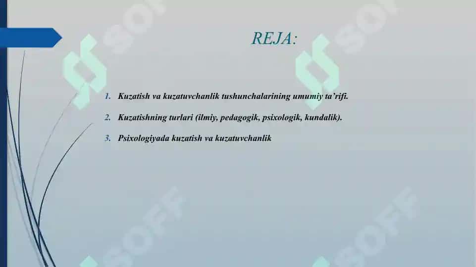 KUZATISH VA KUZATUVCHANLIK 2