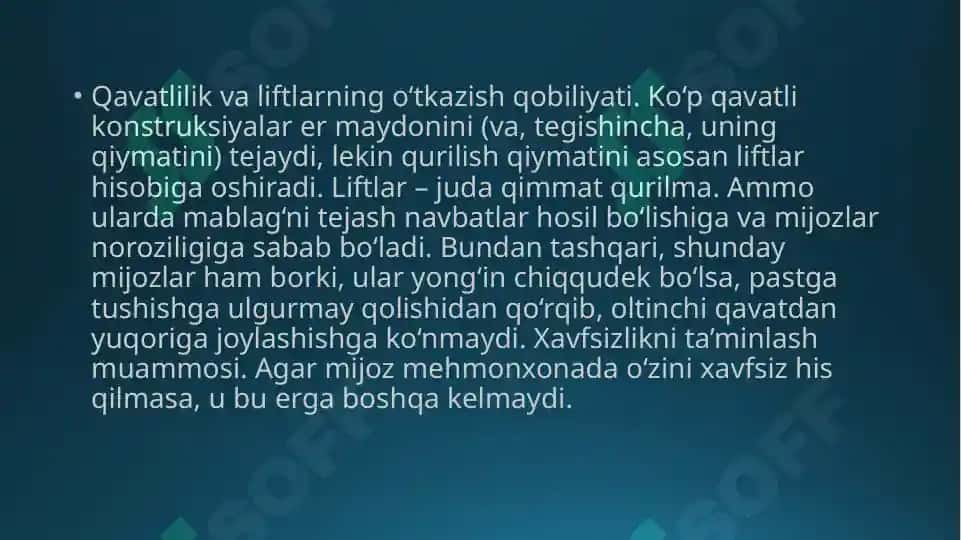 Mehmonxona xo’jaligida xavfsizlik xizmati 7