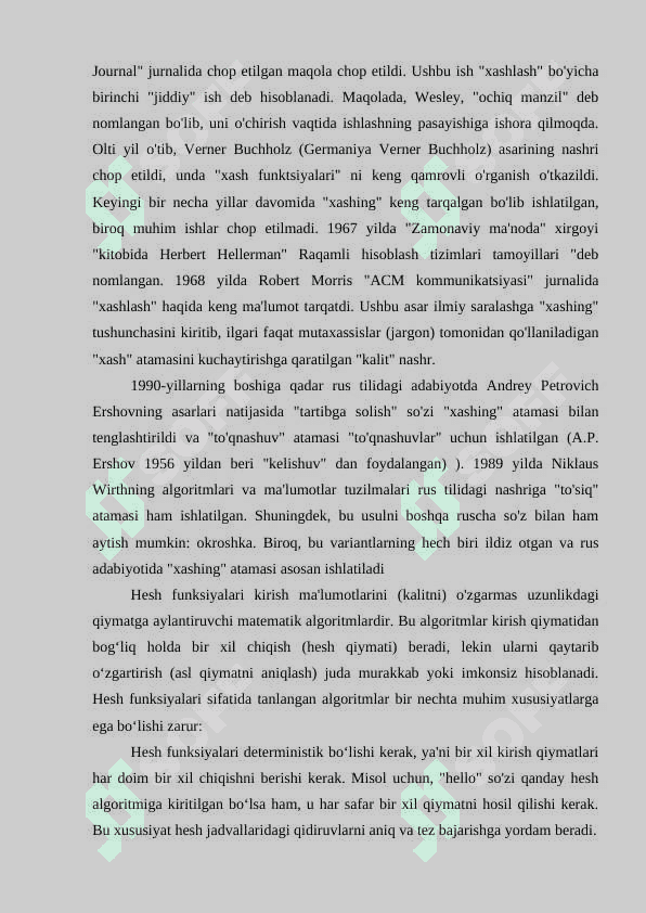 Hesh jadvallari va funksiyalari 3