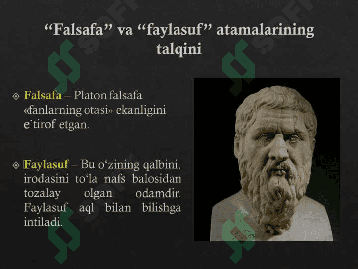 Falsafa fanining predmeti, mazmuni va jamiyatdagi roli 8