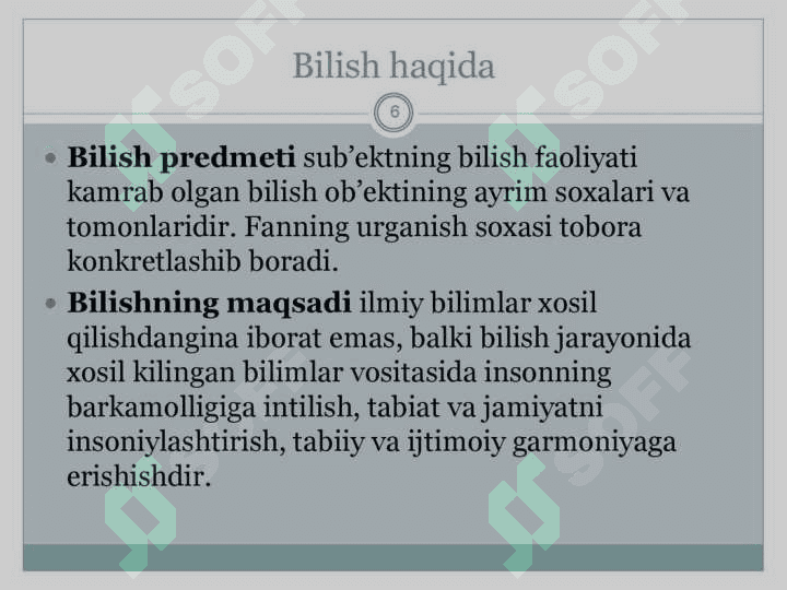 Bilim falsafasi haqida umumiy ma'lumot 6