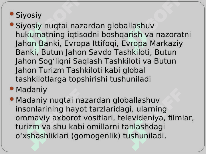 Xalqaro turizmda glaballashuv jarayonlari 8
