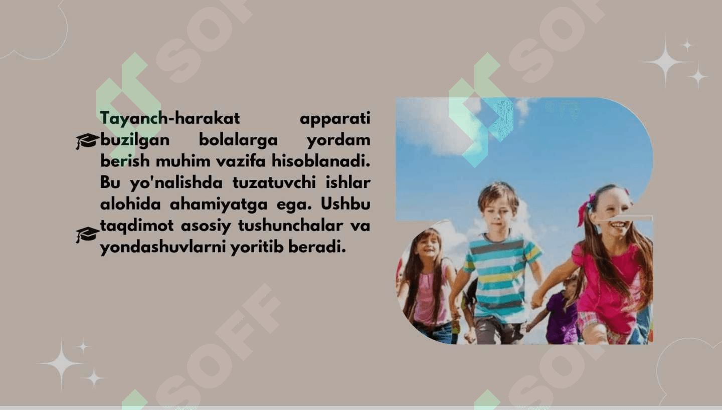 Tayanch harakat tizimi funksiyasilari buzilgan bolalar bilan tuzatuvchi ishlarning mazmuni va metodikasi 4