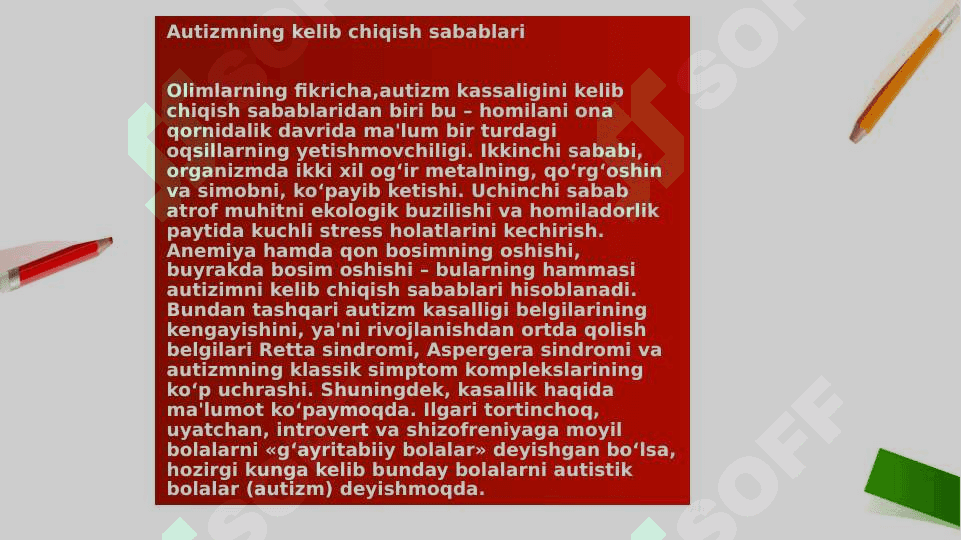 Erta bolalik autizmi 4