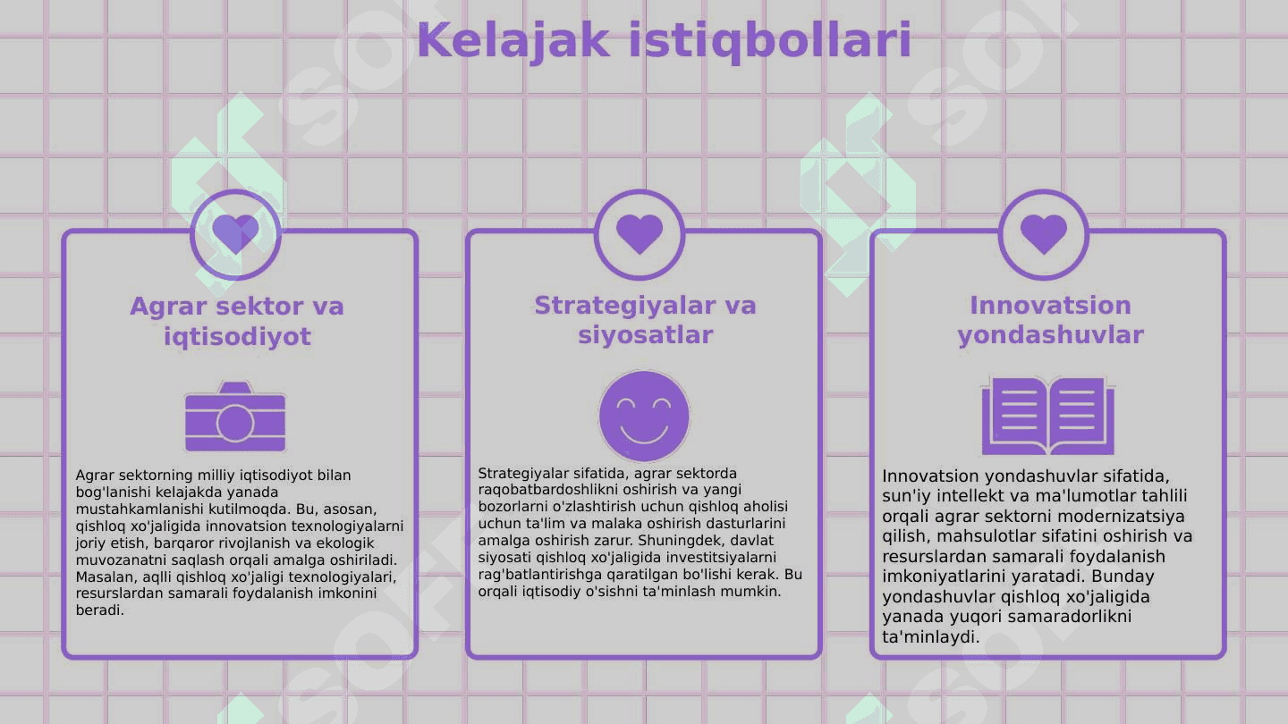 Agrar sohaning milliy iqtisodiyotda tutgan o'rni 8