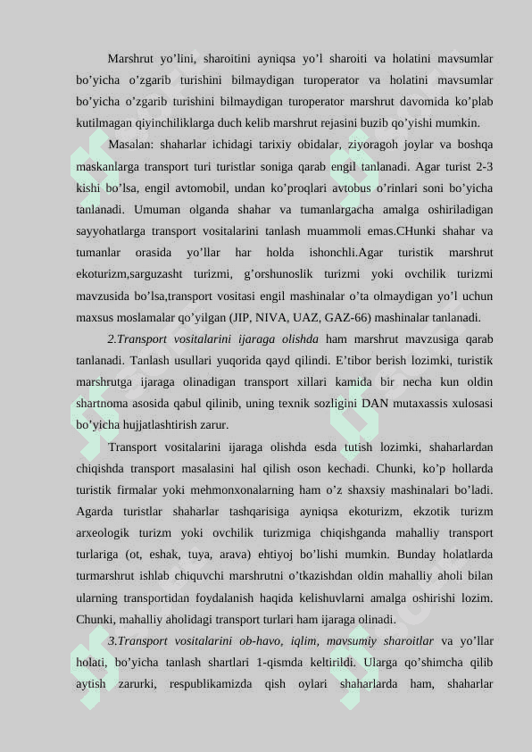 Ekоturizm mаrshrutlаridаgi xizmаtlаr. 4