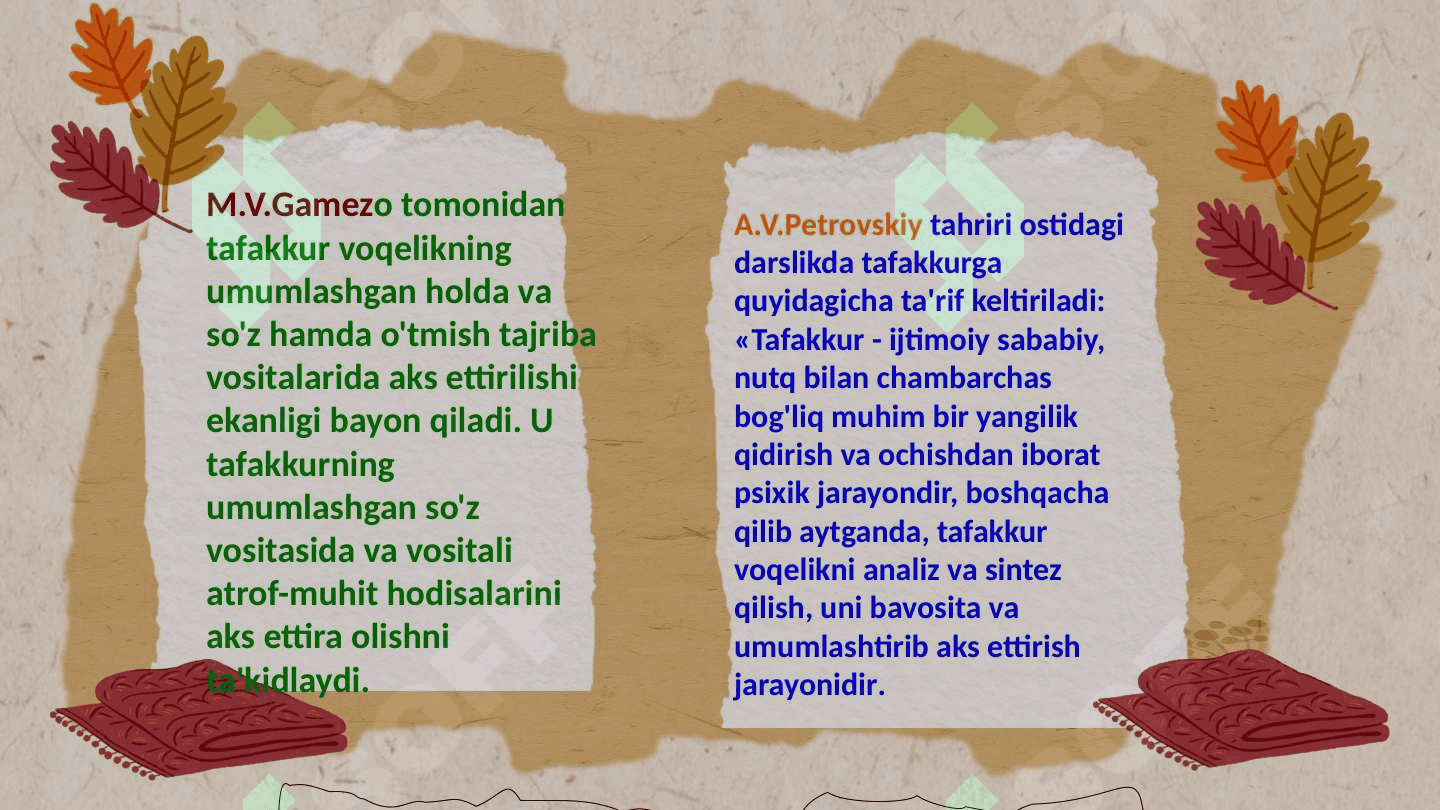 Tafakkur,intellekt, kreativlik va Shaxs ijtimoiylashuvi. Faoliyat va Motivatsiya 4