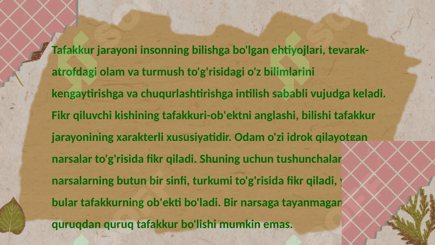 Tafakkur,intellekt, kreativlik va Shaxs ijtimoiylashuvi. Faoliyat va Motivatsiya 5