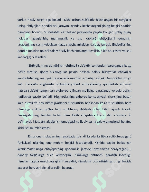 Shaxsning hissiy, irodaviy sohasi 3