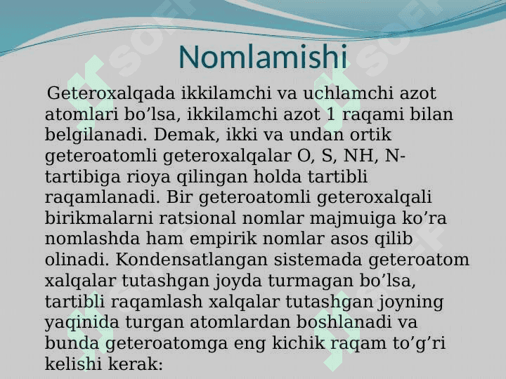 Geteroxalqali birikmalar 6