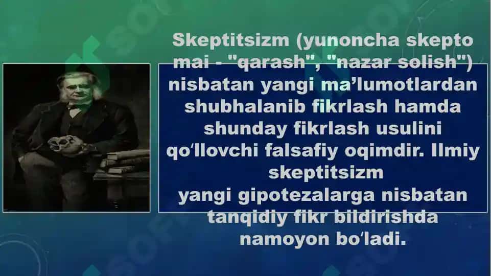 Agnostitsizm skeptitsizm, nigilizm umumiy va o'ziga xos jihatlari 3