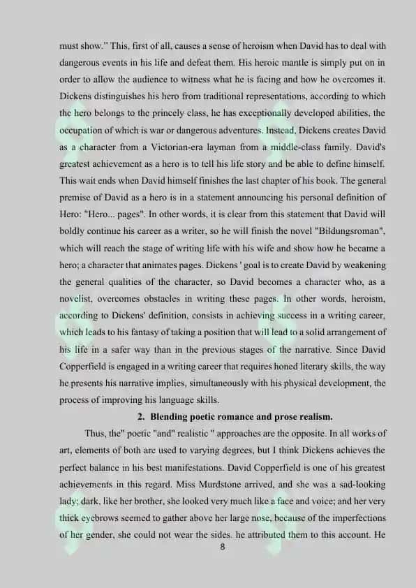 Love and ways of its manifestation in the novel by Charles Dikens 8