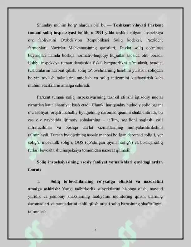 Parkent tumani soliq inspeksiyasi faoliyati va iqtisodiy ahamiyati 4