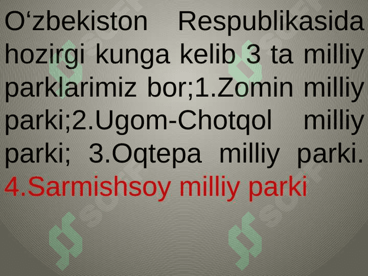 Tabiat buyurtmaxonalari, rezervatlar va tabiat yodgorliklari. 3